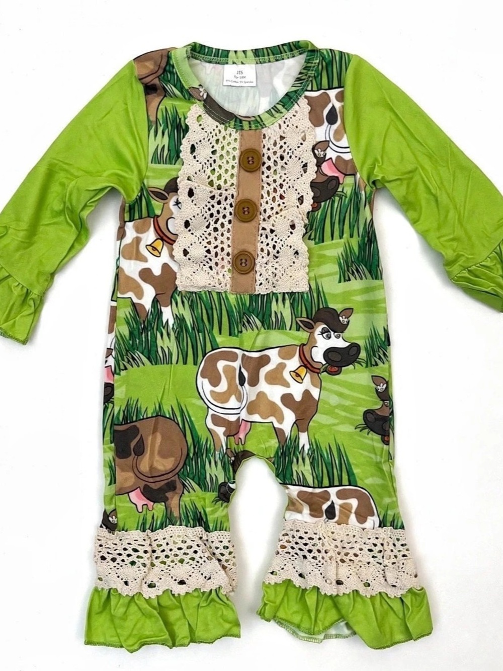 Cow Cutie Ruffle Romper